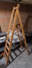 Scala in legno, altezza piano 130 cm