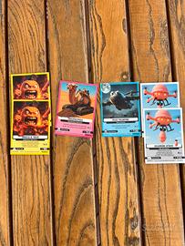 Carte Brainrot prima serie n122 126 127 129