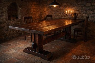 Tavolo legno massello rustico – grande tavolo