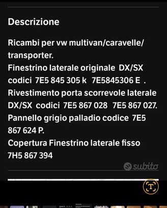 Vw multivan/california/caravelle 