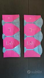 6 bicchieri vetro martini cocktails confezionati