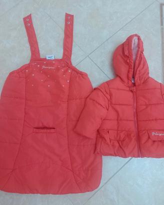 set giubbotto più sacca bambina 