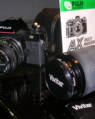 Fotocamera tradizionale Fuji AX + obiett. Vivitar