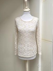 Maglia Panna in Pizzo - Tg S