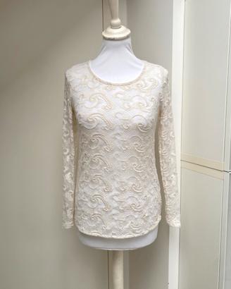Maglia Panna in Pizzo - Tg S
