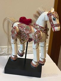 Marionetta cavallo burmese vintage.