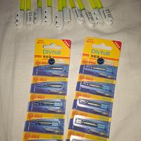 10 Starlight LED Gialli Piu 10 Batterie Pesca Nott