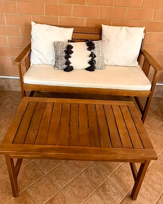 Set salottino arredo giardino/terrazzo in legno