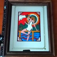 Quadretto specchio vintage donna