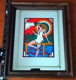 Quadretto specchio vintage donna