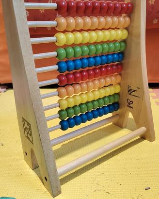 Abaco pallottoliere Arcobaleno in legno Hape