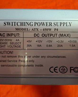 Alimentatore pc fisso 450w