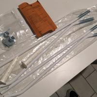 Mensola, staffe, kit fissaggio muro da 465 mm