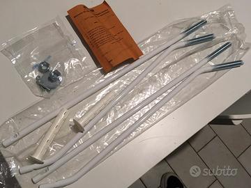 Mensola, staffe, kit fissaggio muro da 465 mm