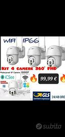 KIT TELECAMERA ESTERNA WIRELESS WIFI 1080P  