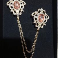 Spilla moda " Duette" artigianale SCONTO 70%