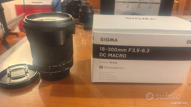 Sigma 18-300mm f/3.5-6.3 attacco Nikon