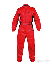 Tuta pilota, auto, kart, meccanico - Rossa - 3XL