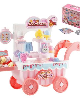 Carretto dei Gelati per Bambini 27 Pezzi Accessori