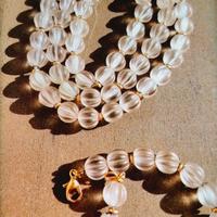 LALIQUE PARURE ORO 18 CARATI COLLANA+BRACCIALE 