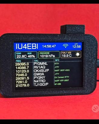 Orologio da Shack con DX Cluster e Stazione Meteo