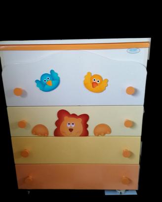 cassettiera fasciatoio vaschetta