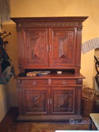 credenza in rovere massello 1950 circa