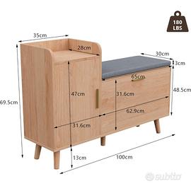 Scarpiera con seduta