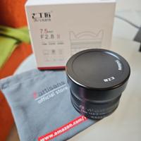 Obiettivo 7artisans 7,5 mm f2,8 fisheye m43