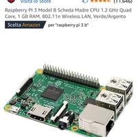 Raspberry Pi 3 b+, case, ventola e alimentatore