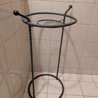 Porta asciugamano in ferro battuto dipinto a mano 