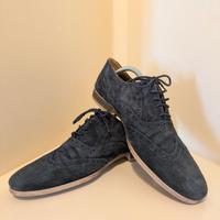 scarpe da uomo camoscio blu