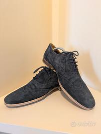 scarpe da uomo camoscio blu