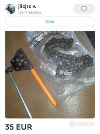 Per go kart catena  125 più fermi e pinza per smag