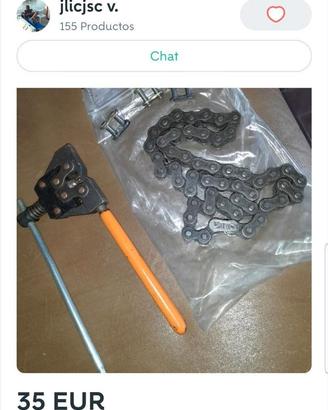 Per go kart catena  125 più fermi e pinza per smag