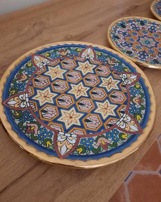 Set 3 piatti decorativi artigianali