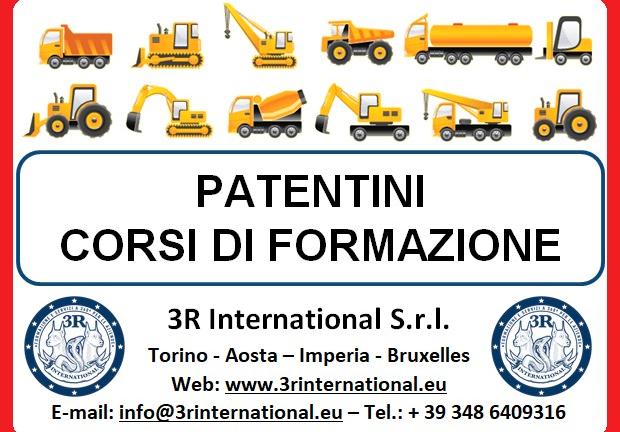 Patentino Cappotto, escavatore, trattore, muletto