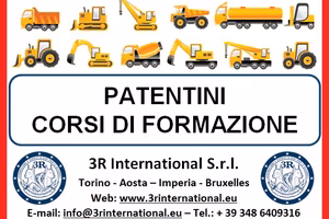 Patentino Cappotto, escavatore, trattore, muletto