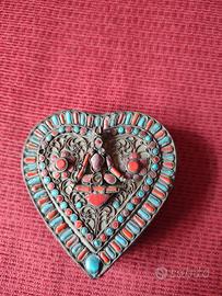 Scatola antica cinese tibetana 