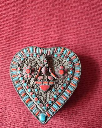 Scatola antica cinese tibetana 