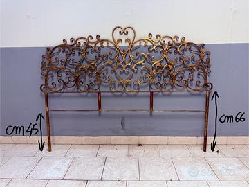 Testiera ferro battuto dorata