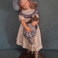 statua vintage policroma 