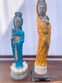 Coppia di sculture orientali