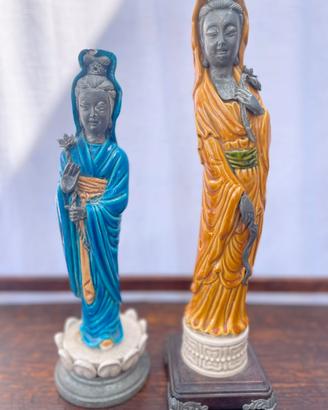 Coppia di sculture orientali