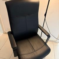 Sedia Da Ufficio Vera Pelle con rotelle