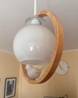 Lampadario Design Nordico Anello e Colomba