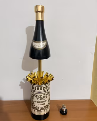 BOTTIGLIA VINTAGE ANNI 70 Portasigarette accendino