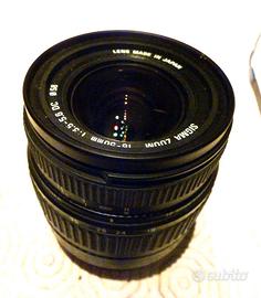 Obiettivo Sigma 18-50 mm f3.5 - 5.6 DC attacco SA