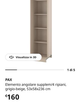 Mobile struttura angolare Ikea pax 