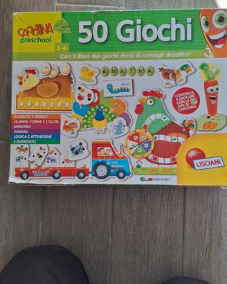 Scatola 50 giochi con libro dettagliato Carotina
